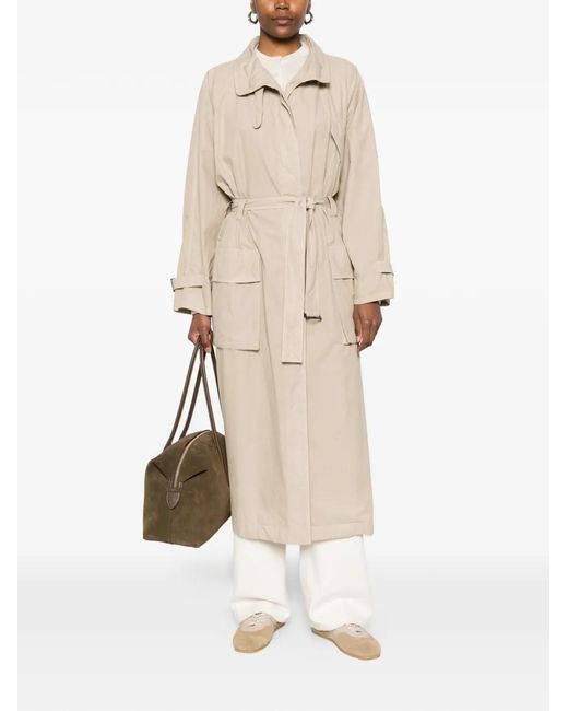 Aspesi Natural Patch Pocket Belted Coat