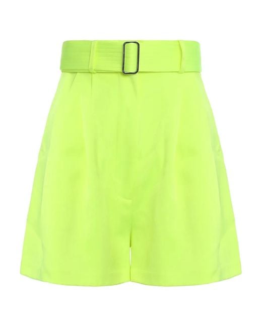 Alex Perry Green Belted Shorts