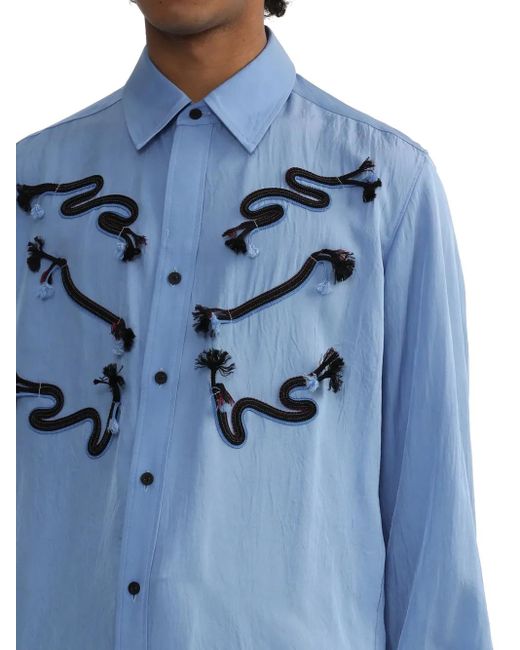 Toga Twill Overhemd in het Blue voor heren