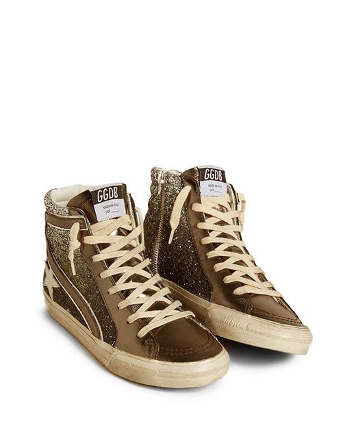 Golden Goose Slide Sneakers in Natural | Lyst