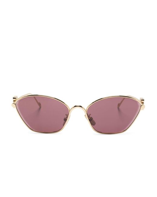 Loewe Pink Anagram Hexagonal-frame Sunglasses