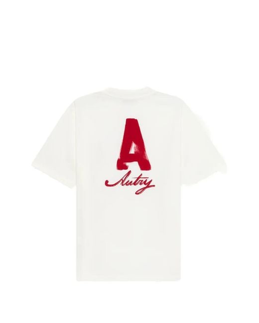 Autry White Heritage T-Shirt With Washed Effect