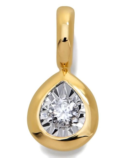 Monica Vinader Metallic Pear-Cut Diamond Pendant