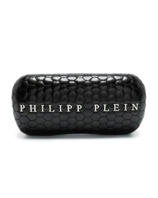 Philipp Plein Black Geometric-Frame Sunglasses