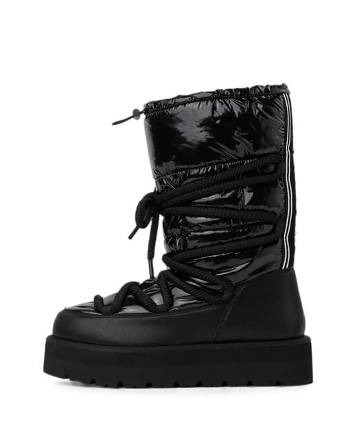 Karl Lagerfeld Black Skylar Ski Padded High-Leg Boots