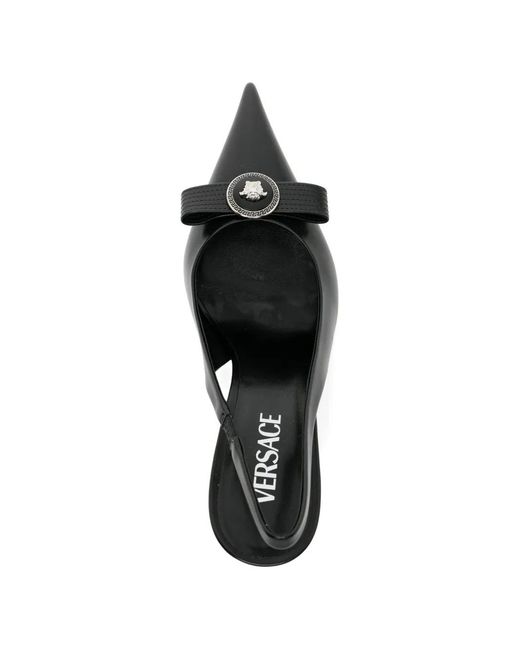 Versace Black 85Mm Gianni Pumps