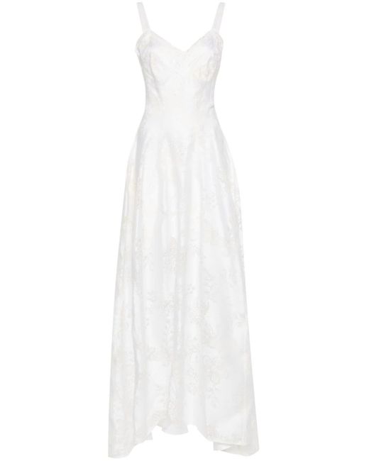 Ermanno Scervino Maxi-jurk Met Kanten Detail in het White