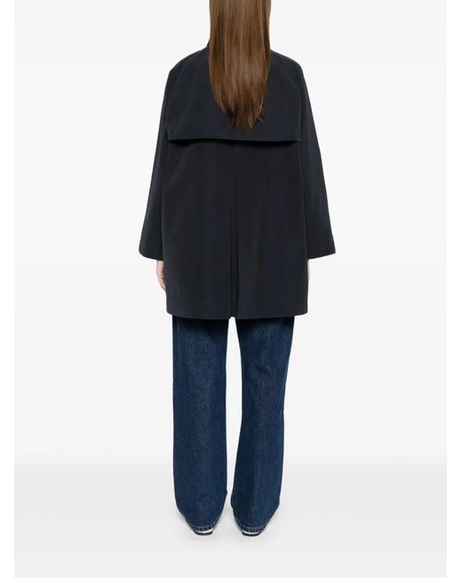Herno Black Cotton Polyester Trench Coat