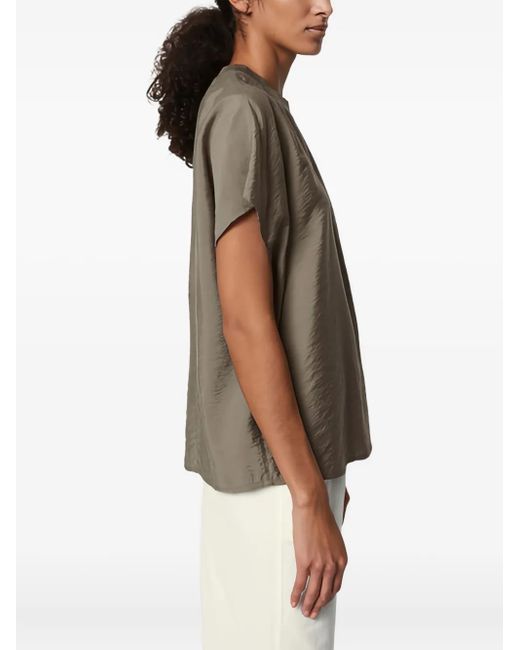 Marc O' Polo Green Draped Short-Sleeve Top
