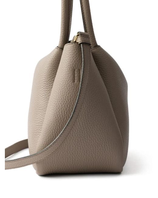Prada White Small Leather Tote Bag