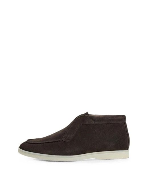 Hackett Brown Almond-Toe Boots for men