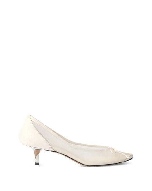 Jacquemus White Escarpins Tourni À Talon