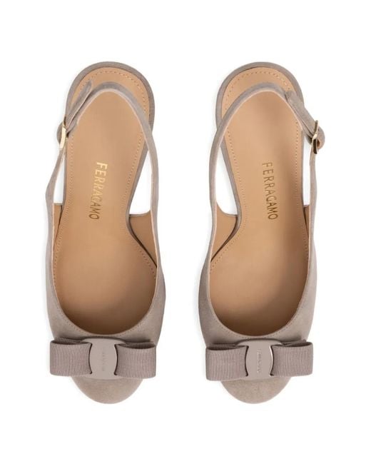 Ferragamo White Vara Bow Slingback