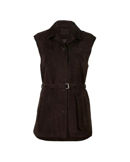 Desa Nineteenseventytwo Black Belted Sleeveless Jacket