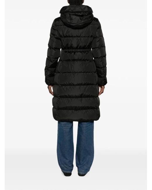 Moncler Black Quilted Hooded Coat