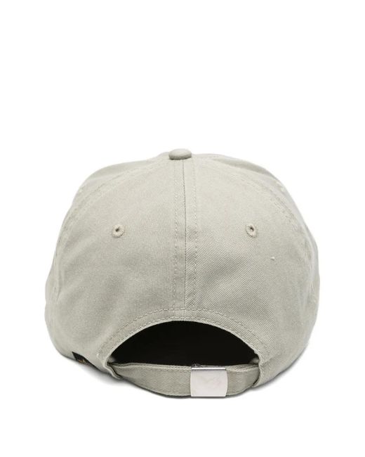 Alpha Industries White Logo-Patch Distressed Hat for men