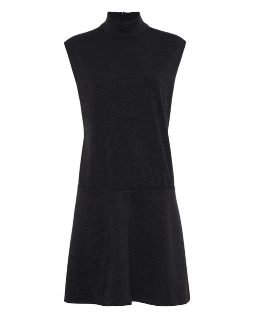 Brunello Cucinelli Black Monili-Chain Detail Mini Dress