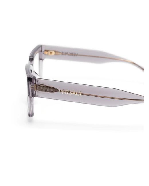 Versace Gray Square-Frame Glasses for men