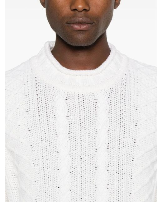 Jersey de punto grueso C P Company de hombre de color White