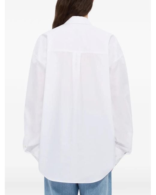 MSGM White Stud-Embellishment Shirt