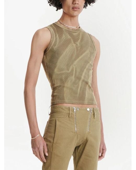 Top Sunfade Con Stampa di Dion Lee in Green
