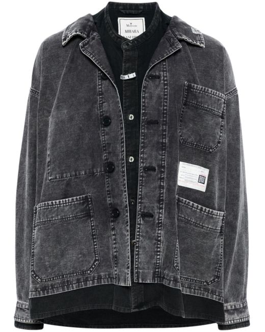Veste en jean à logo appliqué Maison Mihara Yasuhiro pour homme en coloris Black