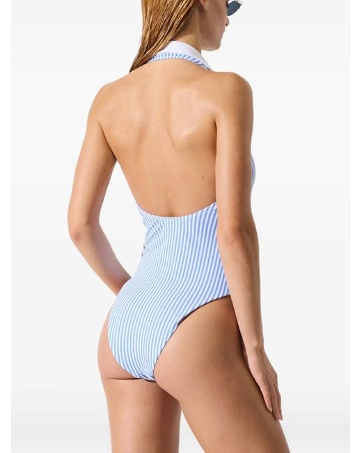 Karl Lagerfeld Blue Hotel Karl Cheeky Swimsuit