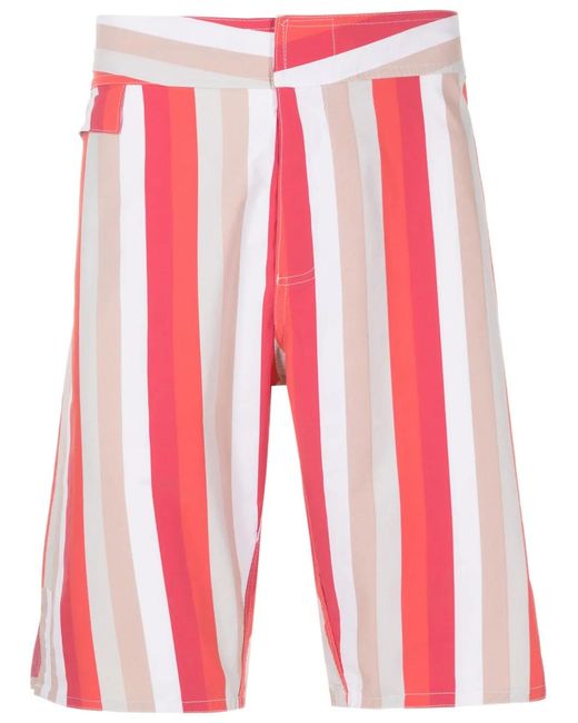 Amir Slama Red Bermuda À Taille Mi-Haute for men