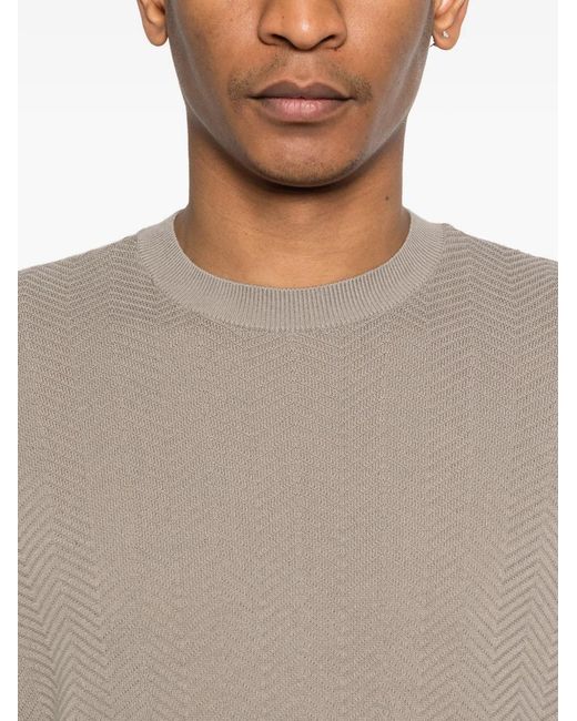 Emporio Armani Gray Pattern Short-Sleeve T-Shirt for men