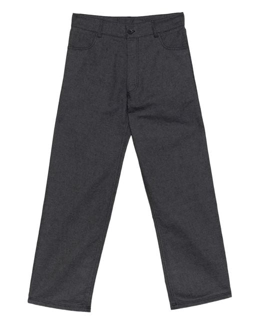 Baserange Gray Pantalon À Fermeture Boutonnée