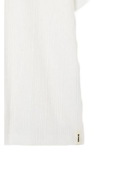 Sunnei White Ribbed T-Shirt