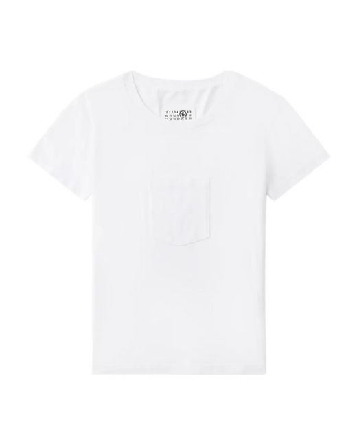 MM6 by Maison Margiela White Pocket-Detail T-Shirt