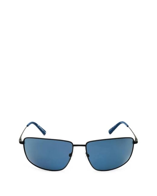 BMW Blue Rectangle-Frame Sunglasses for men