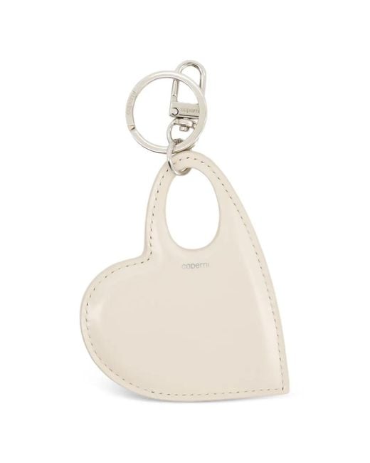 Coperni White Heart Keychain