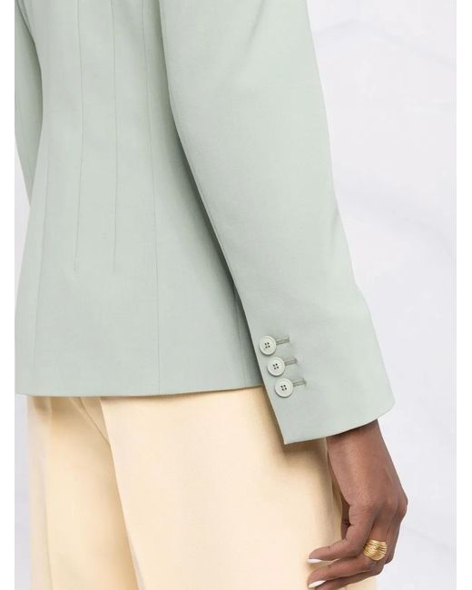 Alberta Ferretti Green Double-Breasted Blazer