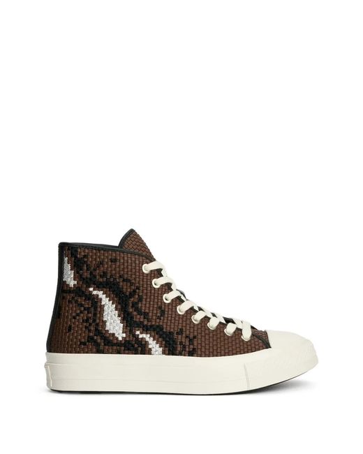 Converse White Chuck Taylor All Star Woven Leather Sneakers for men