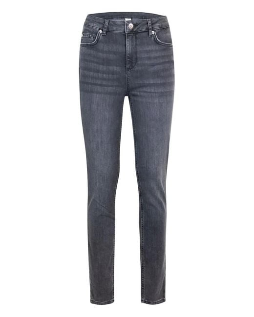 Liu Jo Blue Logo-Plaque Jeans