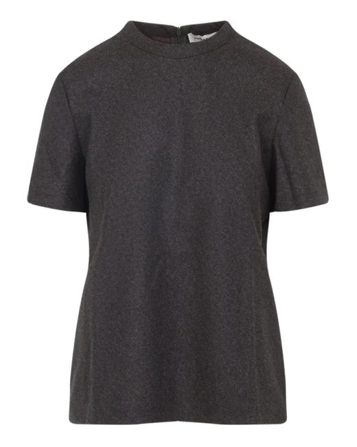 T-Shirt A Collo Alto di Carven in Black