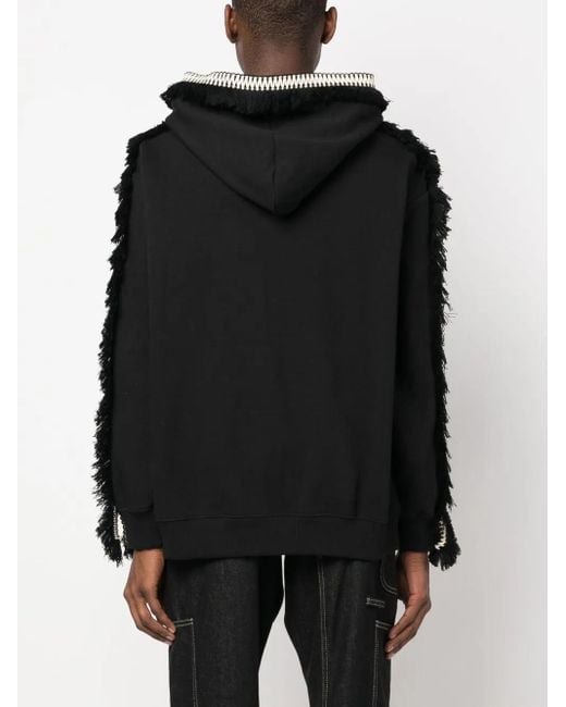 RITOS Black Embroidered-Detail Hoodie for men