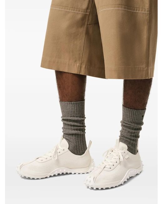 AMI Natural Mirage Leather Sneakers