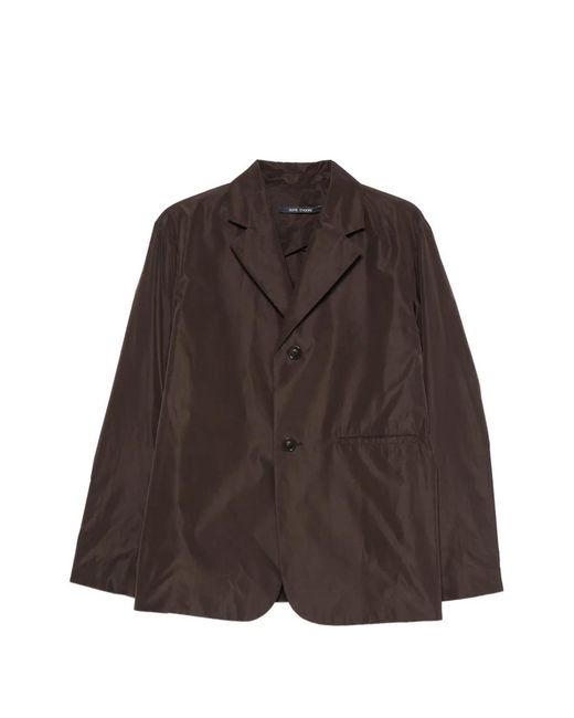 Sofie D'Hoore Brown Notched-Lapel Button-Up Blazer