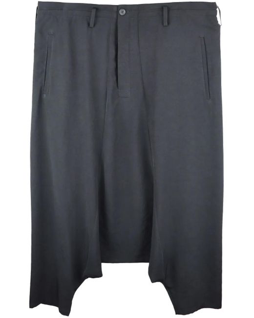 Yohji Yamamoto Gray Sarouel Drop-Crotch Trousers for men