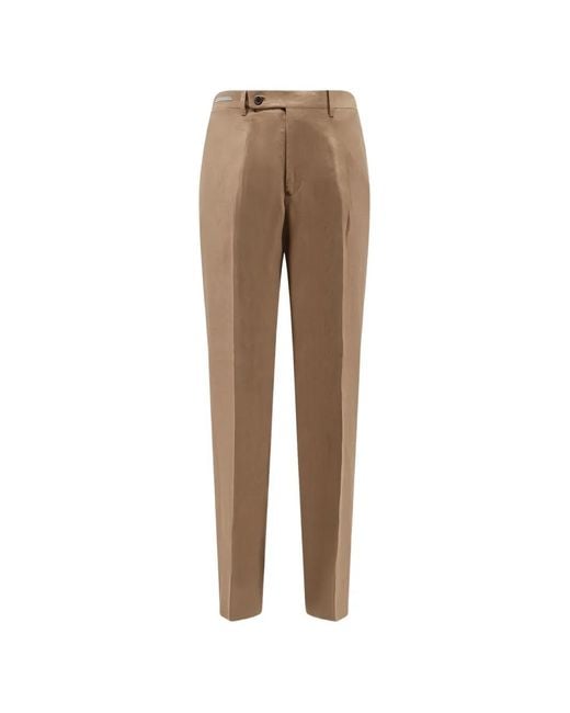 Pantalones Con Botones Corneliani de hombre de color Natural