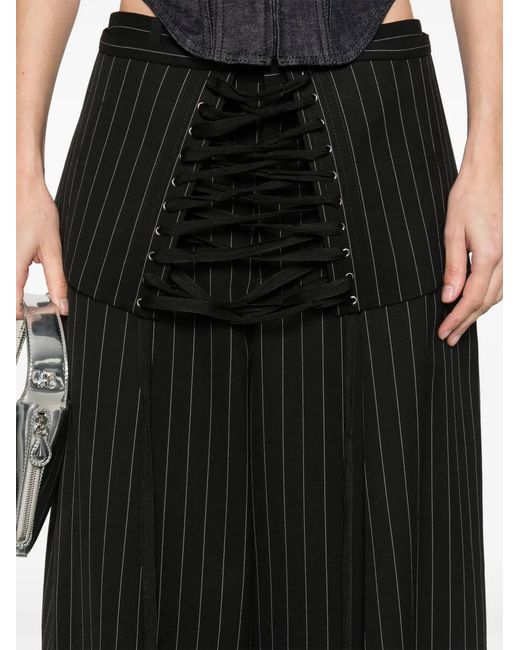 Jean Paul Gaultier Black Pinstriped Trousers
