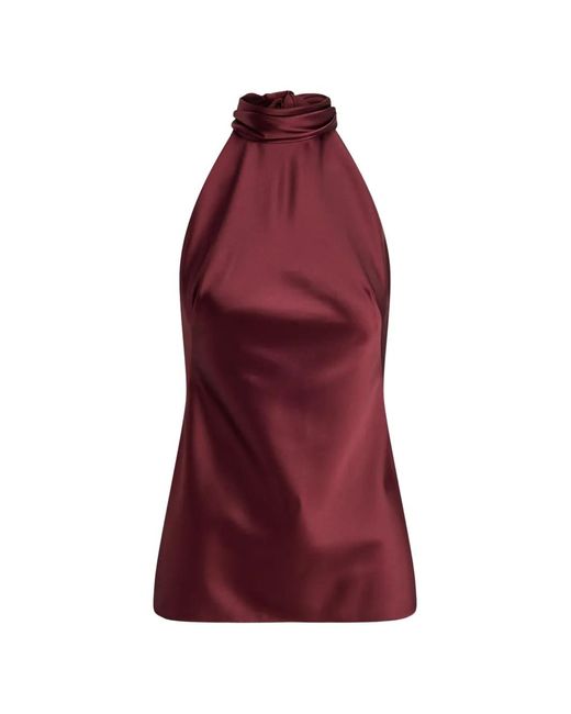 Ralph Lauren Red Chilton Halterneck Top