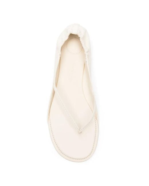 Jacquemus White Sandales À Fronces