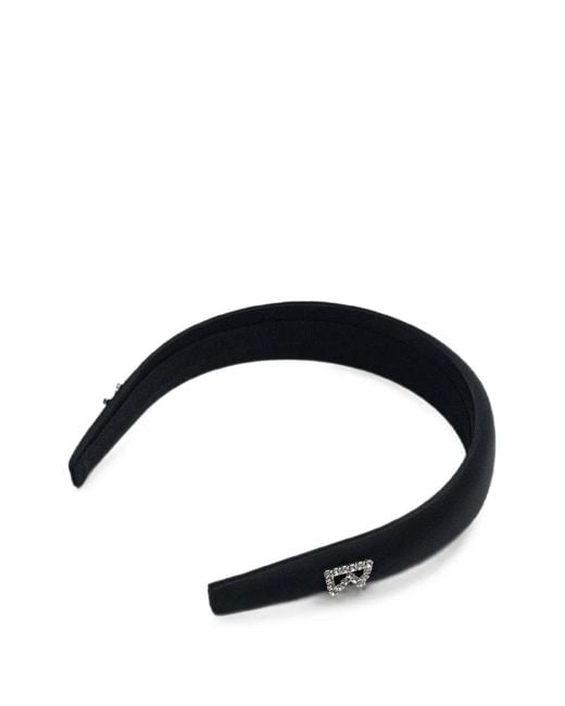 Ruslan Baginskiy Black Crystal-Embellished Headband
