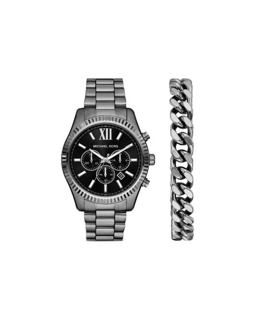 Michael Kors Black Round-Face 45Mm for men
