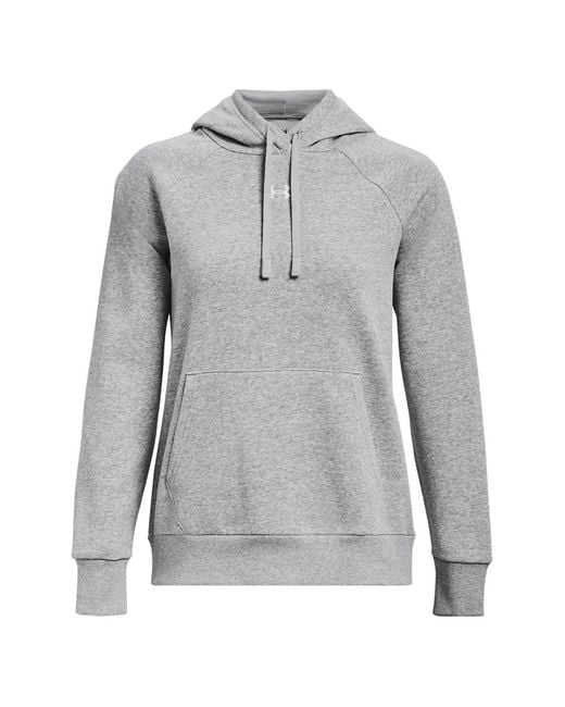 Under Armour Gray Rival Raglan-Sleeve Hoodie