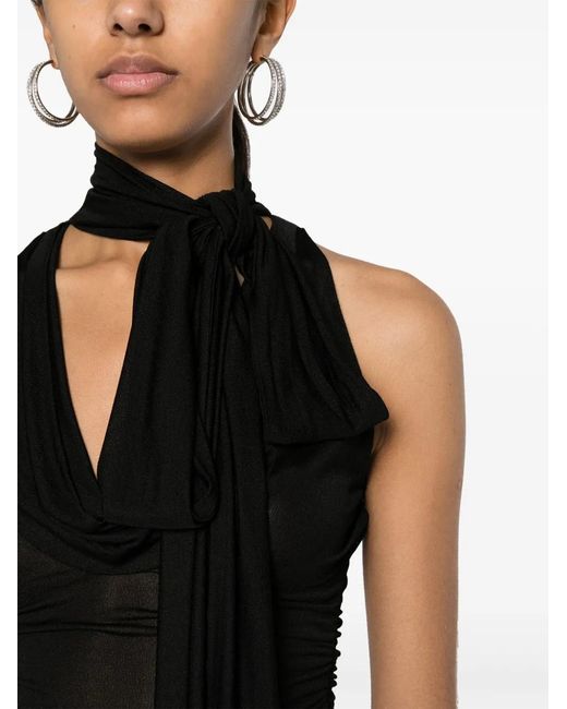Blumarine Black Bow Halterneck Blouse